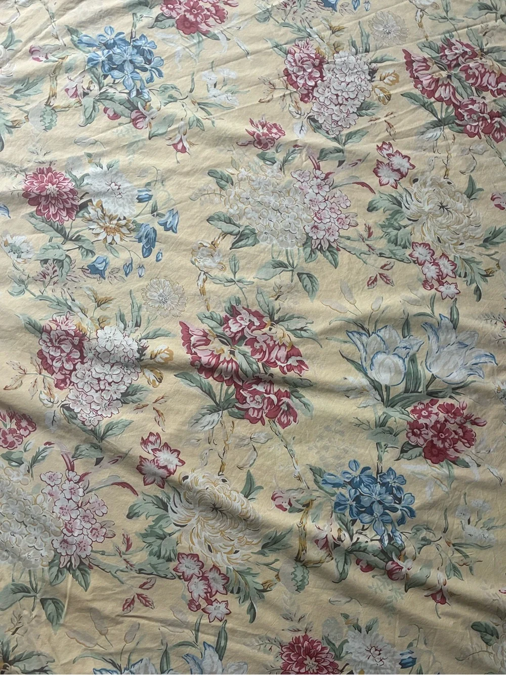 Vintage 3 Piece Pottery Barn Elodie Floral Duvet + 2 Shams Queen Cottagecore